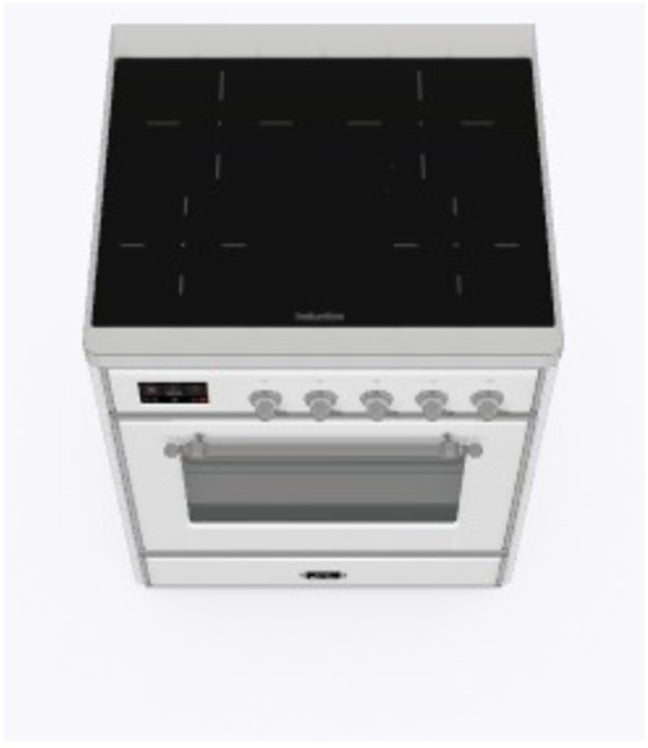 Ilve UMI30NE3RAC 30" Freestanding Electric Induction Range w/ 4 Ele...