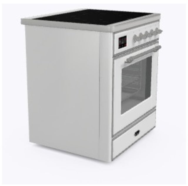 Ilve UMI30NE3RAC 30" Freestanding Electric Induction Range w/ 4 Ele...