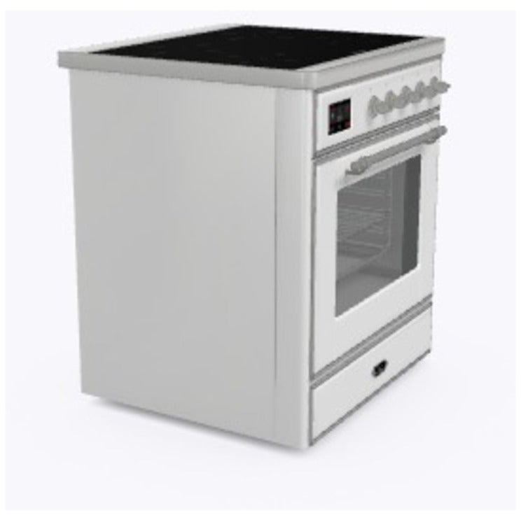 Ilve UMI30NE3RAC 30" Freestanding Electric Induction Range w/ 4 Ele...