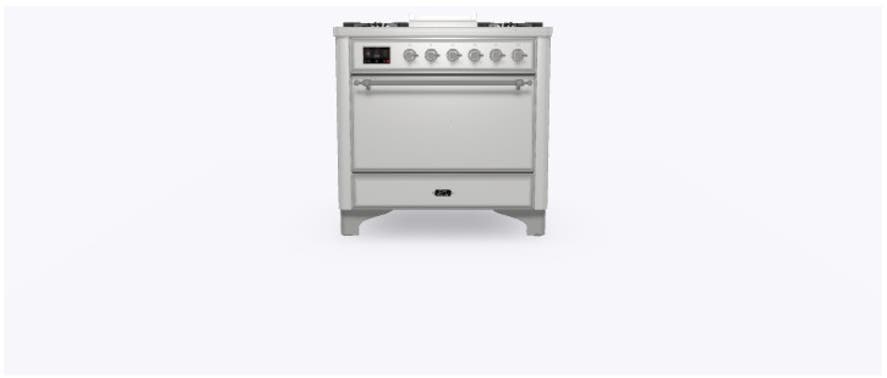 Ilve UM09FDQNS3SSC Natural Gas In Stainless Steel W/ Chrome Trim