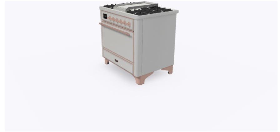 Ilve UM09FDQNS3SSP Natural Gas In Stainless Steel W/ Copper Trim