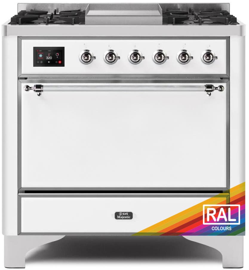 Ilve UM09FDQNS3RACLP Ral Custom Color With Chrome Knobs, Liquid Propane