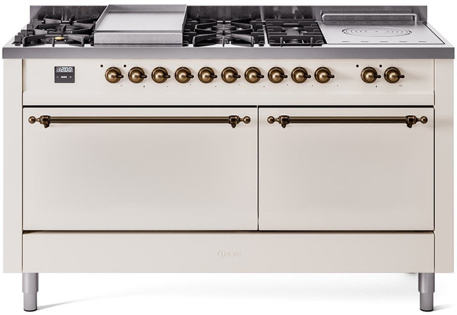 Ilve UP60FSQNMPAWB Antique White With Bronze Trim
