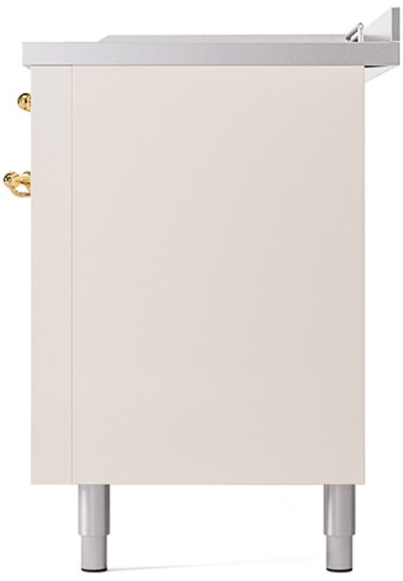 Ilve UP60FSQNMPAWGLP Antique White With Brass Trim, Lp