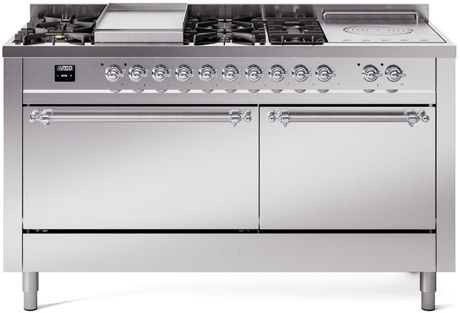 Ilve UP60FSQNMPSSCLP Stainless Steel With Chrome Trim, Lp