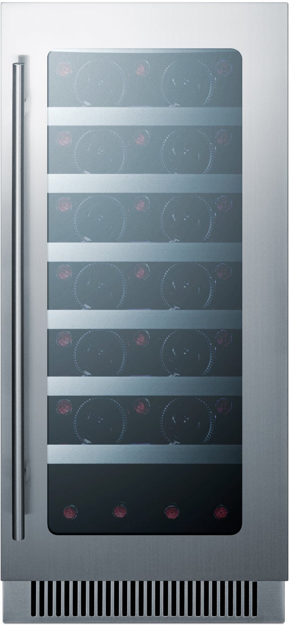 Summit CL15WC 15 Inch, 3.2 Cu. Ft. Built-In Single Zone Wine Coo...