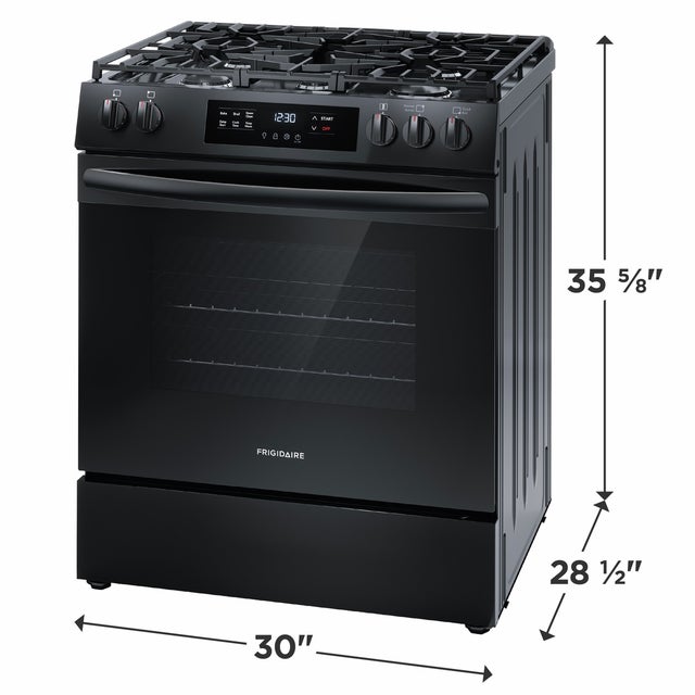 Frigidaire FCFG3062AB 30 Inch Gas Range: Black