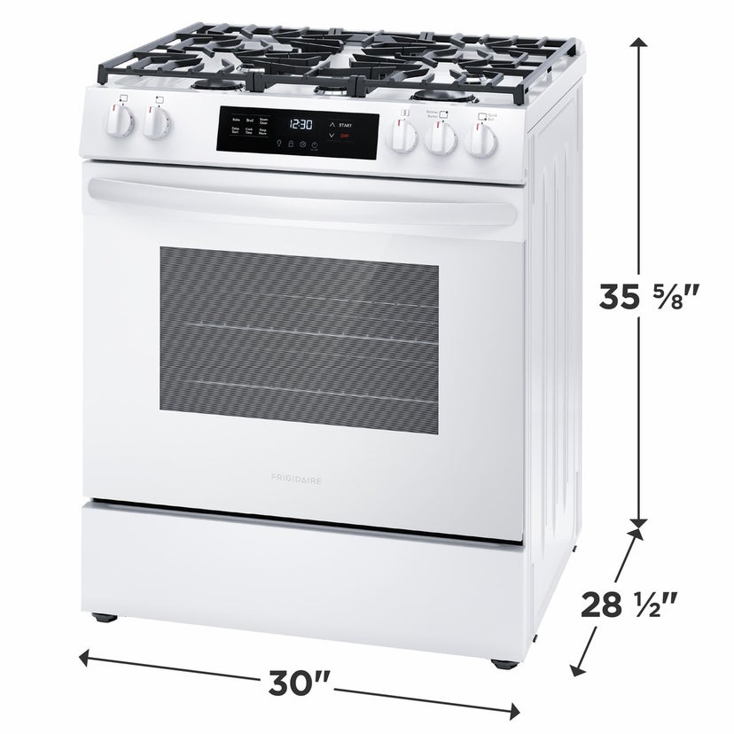 Frigidaire FCFG3062AW 30 Inch Gas Range: White