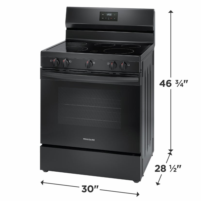 Frigidaire FCRE3052BB 30" Electric Range: Black