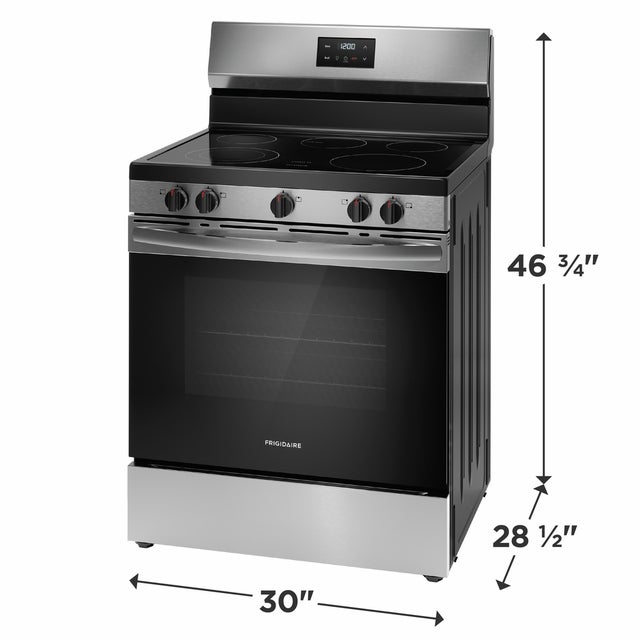 Frigidaire FCRE3052BS 30" Electric Range: Stainless Steel