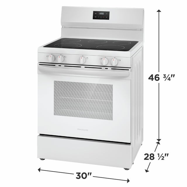 Frigidaire FCRE3052BW 30" Electric Range: White