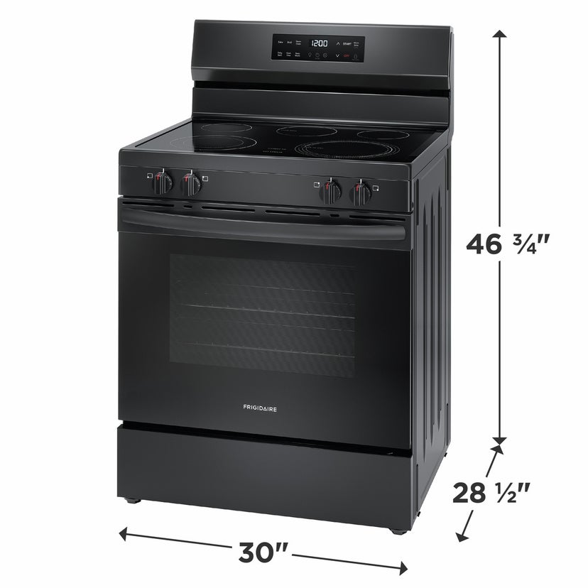 Frigidaire FCRE3062AB 30 Inch Electric Range: Black