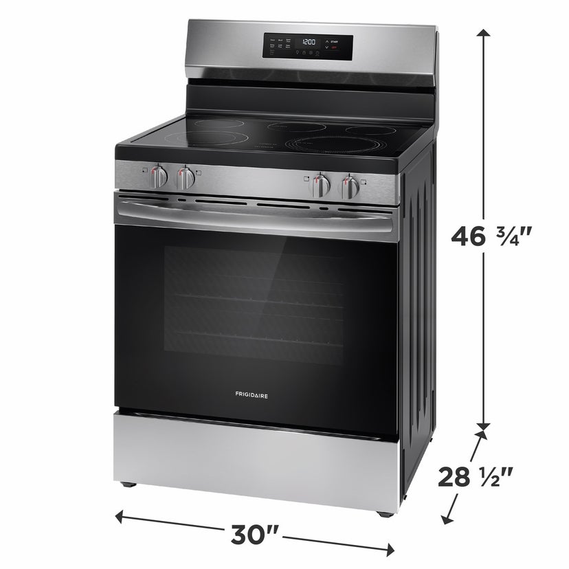 Frigidaire FCRE3062AS 30 Inch Electric Range: Stainless Steel