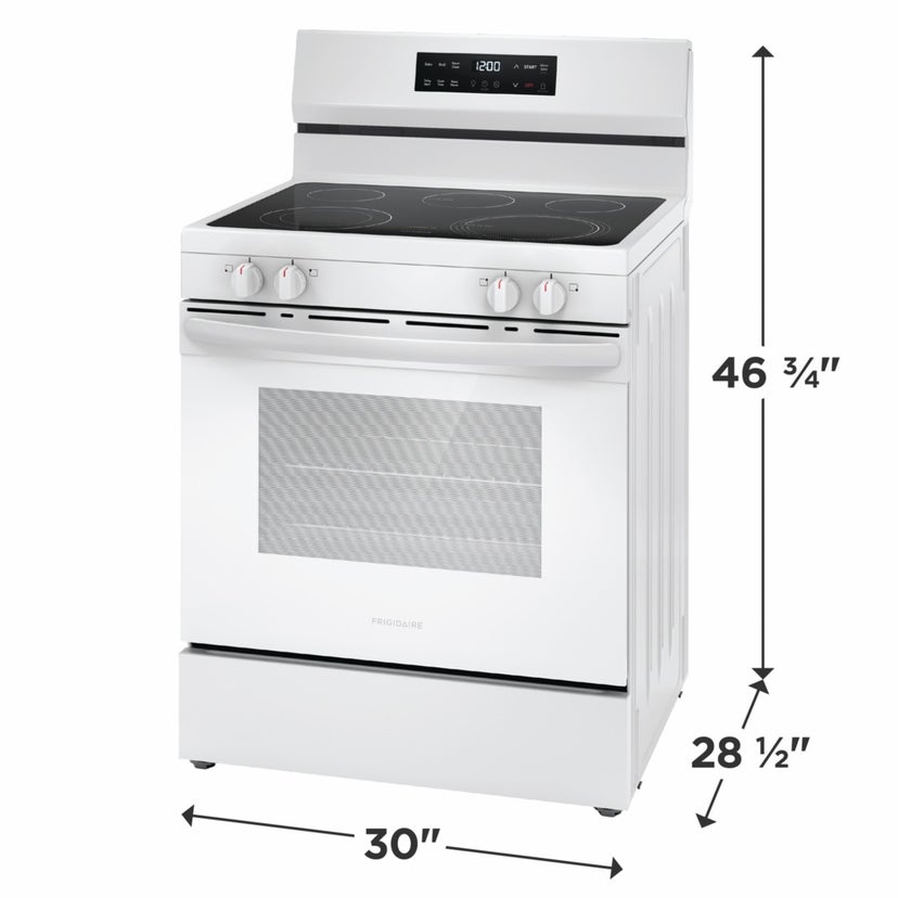 Frigidaire FCRE3062AW 30 Inch Electric Range: White