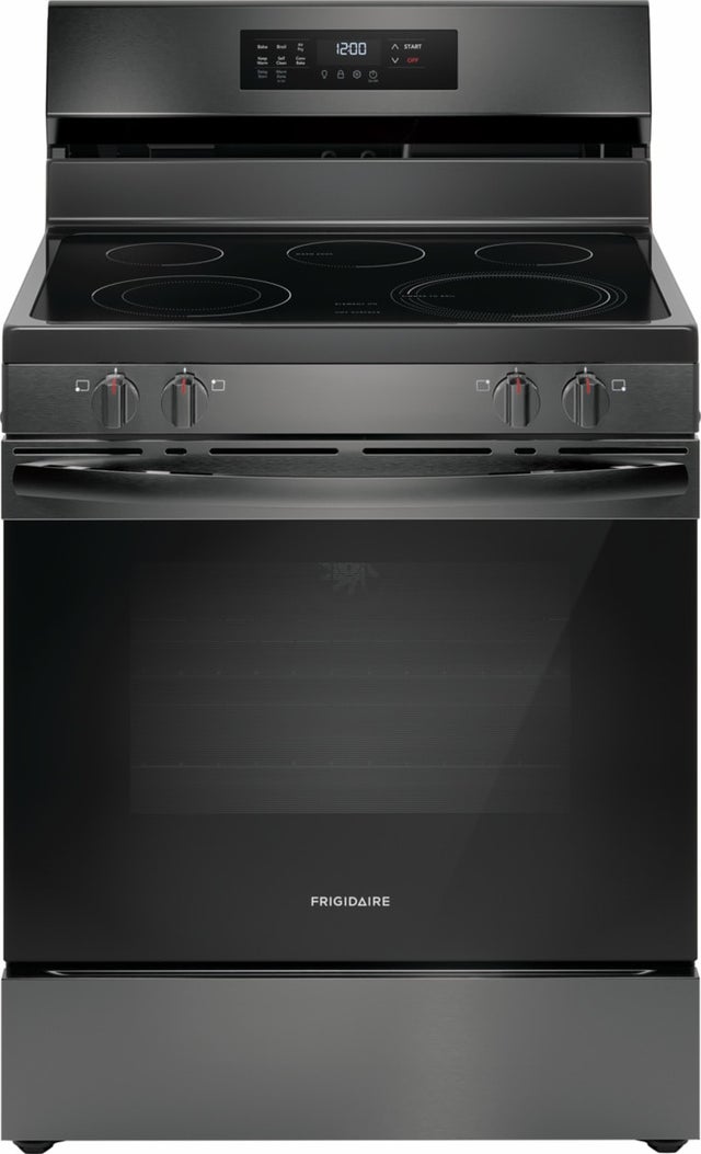 Frigidaire FCRE3083AD 30" Electric Range with Air Fry: Black Stainless S...