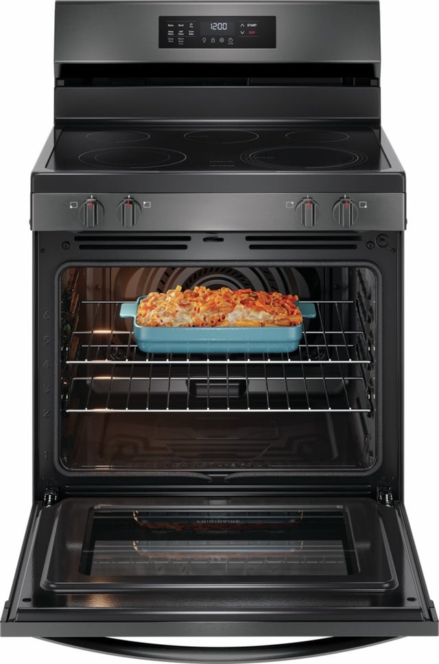 Frigidaire FCRE3083AD 30" Electric Range with Air Fry: Black Stainless S...