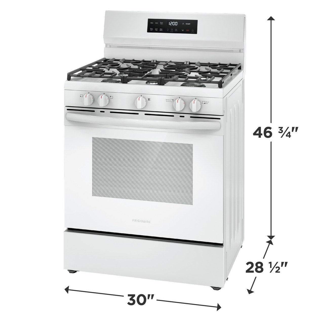 Frigidaire FCRG3062AW 30 Inch Gas Range: White | Plesser's Appliances