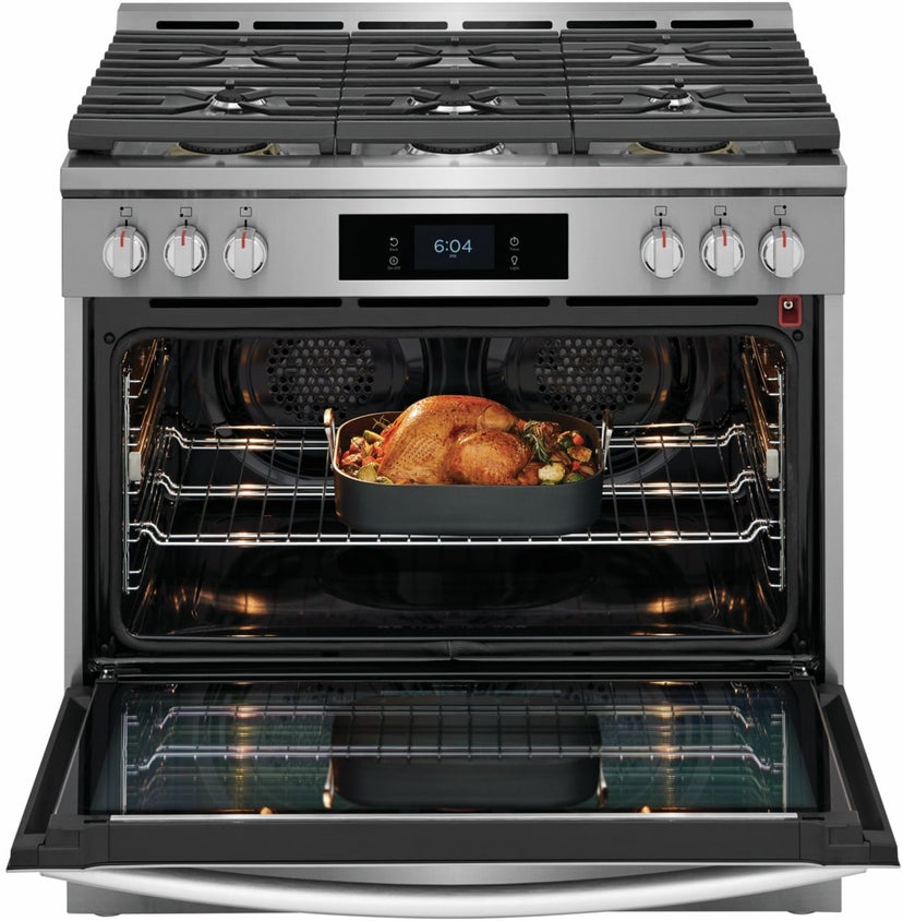 Frigidaire GCFD3661AF 36 Inch Freestanding Dual Fuel Range: Stainless St...