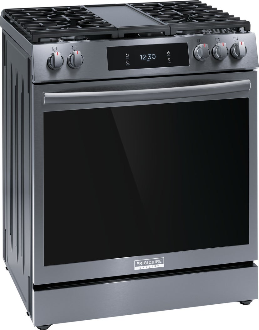 Frigidaire GCFG3060BD 30" Freestanding Gas Range w/ Air Fry: Black Stain...