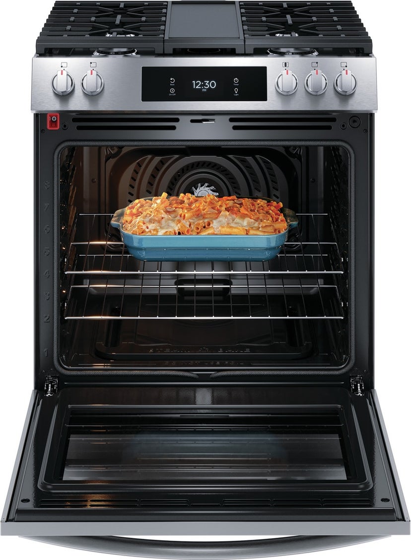 Frigidaire GCFG3060BF 30" Freestanding Gas Range w/ Air Fry: Stainless S...