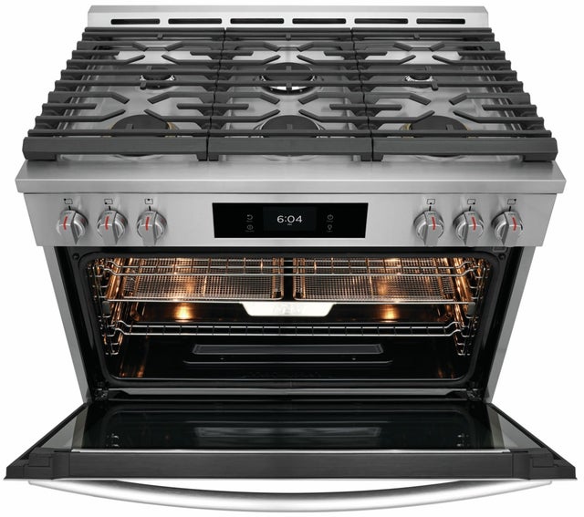 Frigidaire GCFG3661AF 36 Inch Freestanding Gas Range with 6 Sealed Burne...