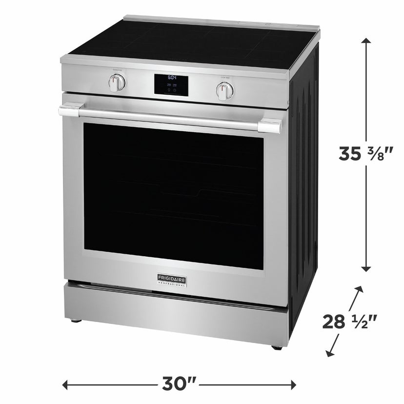 Frigidaire PCFI3080AF 30 Inch Slide-In Induction Range with 5 Elements, ...