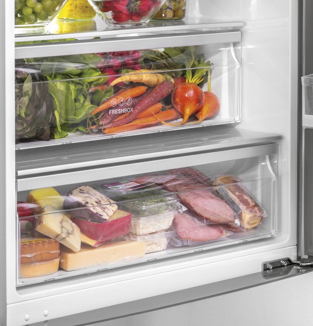 Haier HRB15N3BGS 28 Inch, 15 Cu. Ft. Freestanding Bottom Freezer Re...