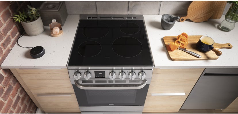 Haier QAS740RMSS 24 Inch Freestanding Electric Range with 4 Element...