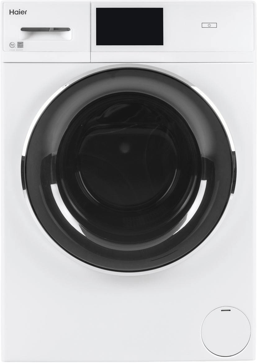 Haier QFW150SSNWW 24 Inch Smart Front Load Washer with 16 Wash Cycle...