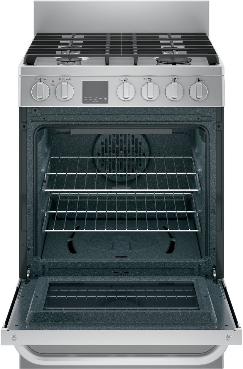 Haier QGAS740RMSS 24 Inch Freestanding Gas Range with 4 Sealed Burne...