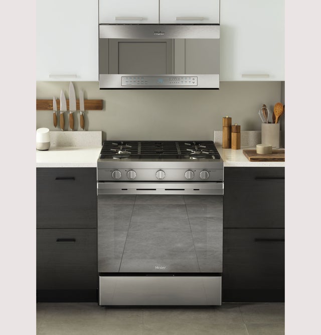 Haier QGSS740RNSS 30 Inch Freestanding Gas Range with 4 Sealed Burne...