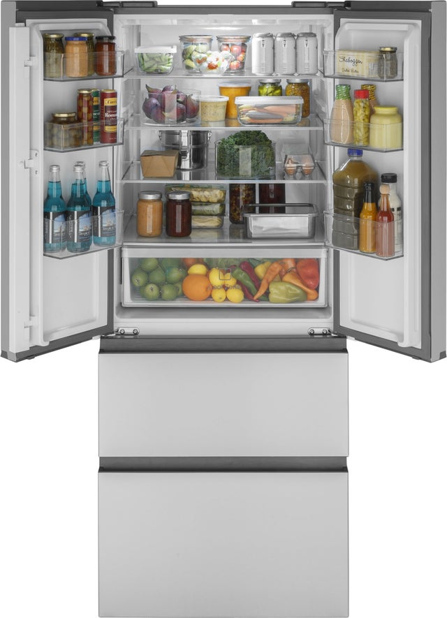 Haier QJS15HYRFS 28 Inch French Door Counter Depth Refrigerator wit...