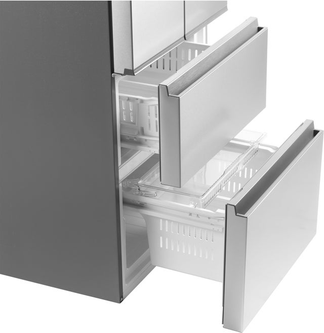 Haier QJS15HYRFS 28 Inch French Door Counter Depth Refrigerator wit...