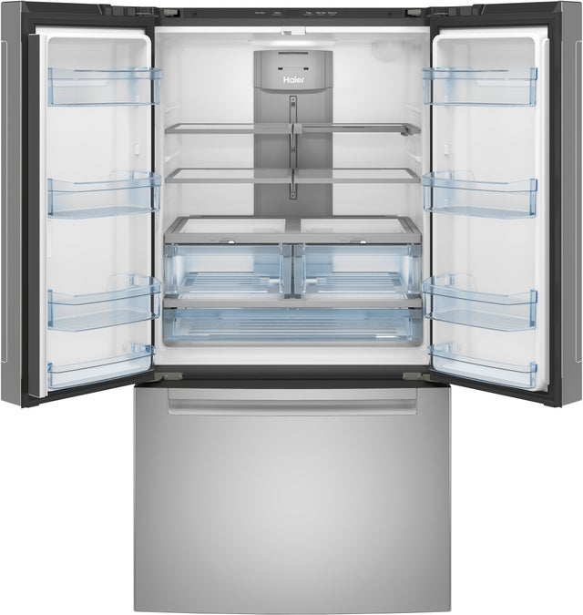 Haier QNE27JYMFS 36 Inch, 27 Cu. Ft. Freestanding French Door Refri...