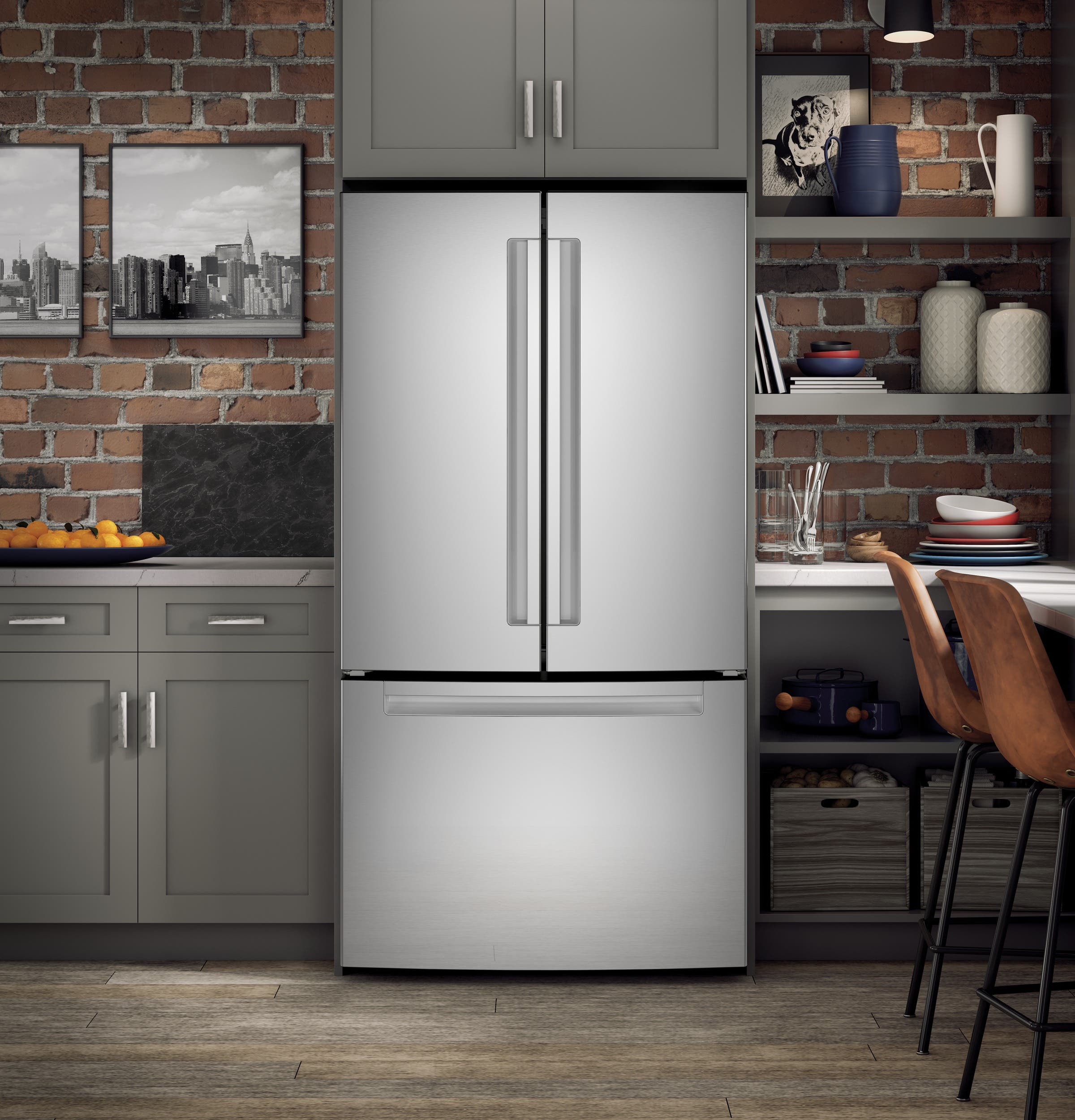 Haier QNE27JYMFS Stainless Steel, Fingerprint Resistant