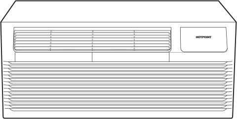 Hotpoint AH11E15D5B Packaged Terminal Air Conditioner with Electric He...