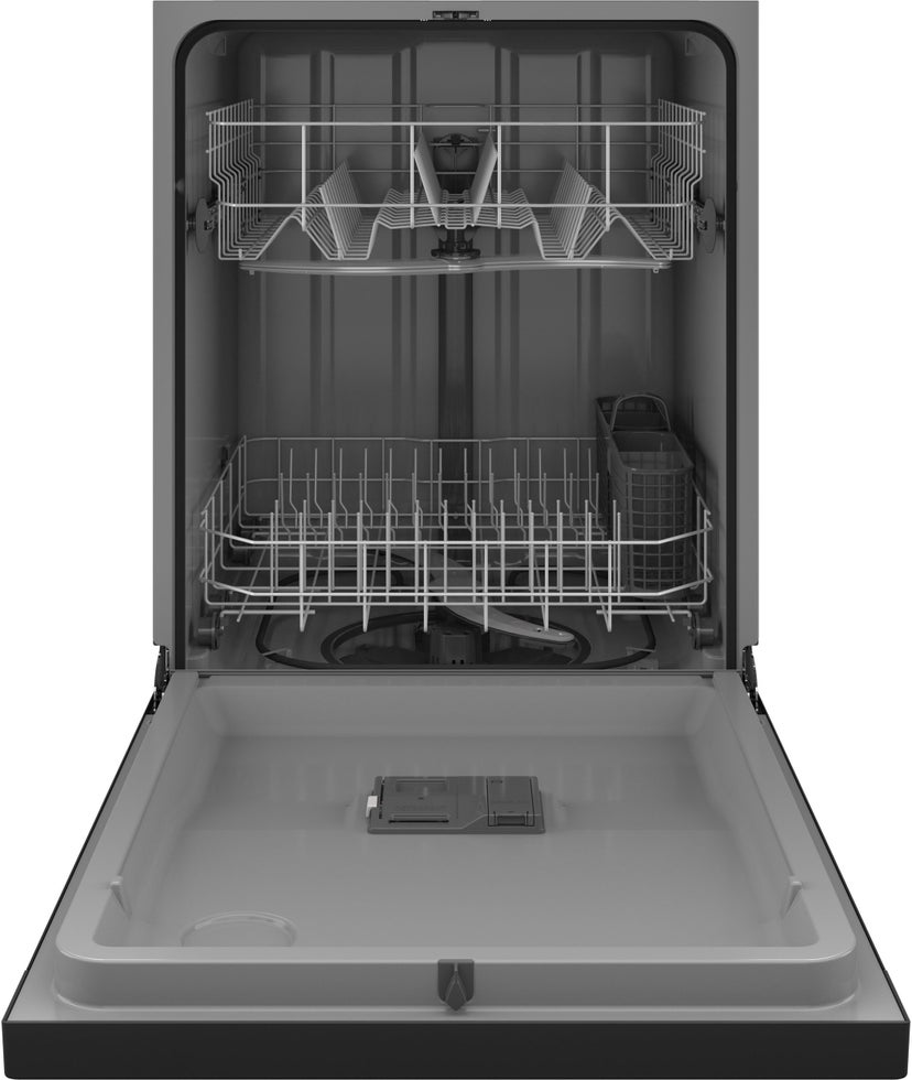 Hotpoint HDF310PGRBB 24 Inch Built-In Dishwasher with 2 Wash Cycles: Bl...