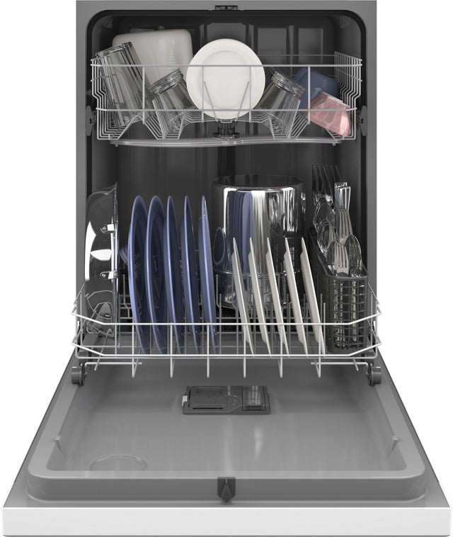 Hotpoint HDF310PGRWW 24 Inch Built-In Dishwasher with 2 Wash Cycles: Wh...