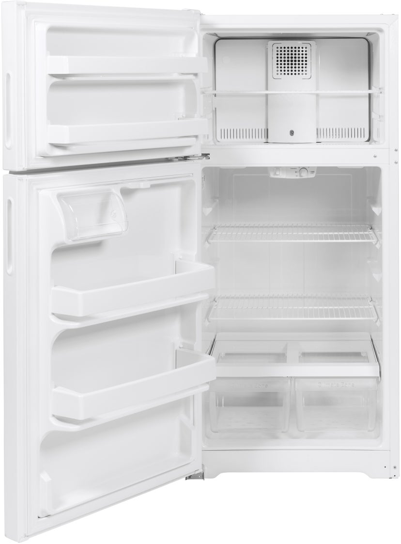 Hotpoint HPE16BTNLWW 15.6 Cu. Ft. Freestanding Top Freezer Refrigerator...