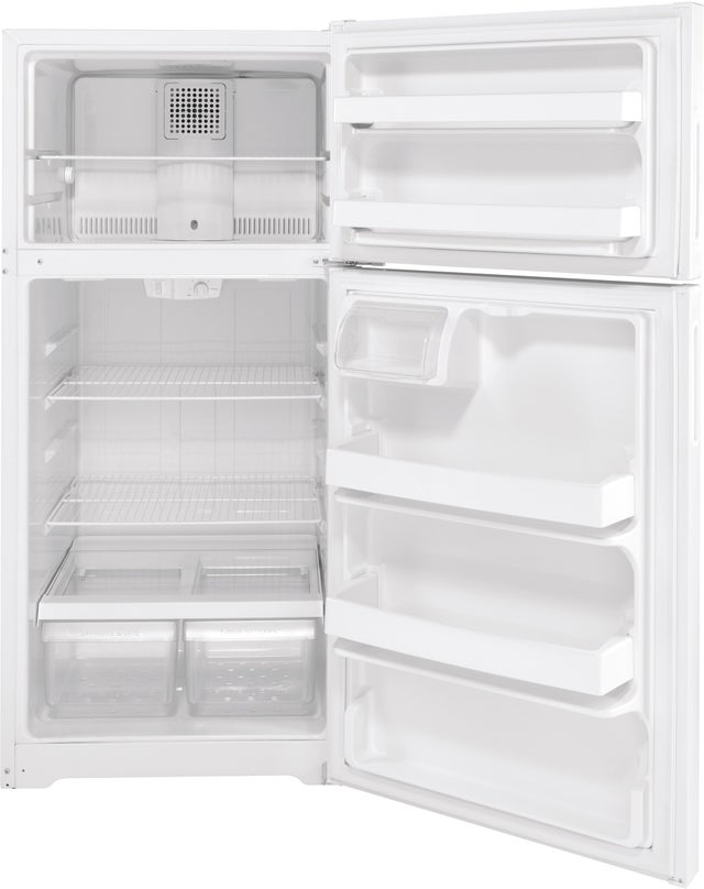 Hotpoint HPE16BTNRWW 15.6 Cu. Ft. Freestanding Top Freezer Refrigerator...