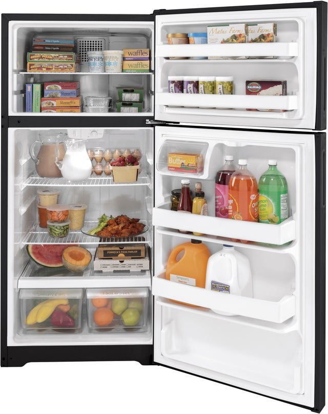 Hotpoint HPS16BTNRBB 15.6 Cu. Ft. Freestanding Top Freezer Refrigerator...