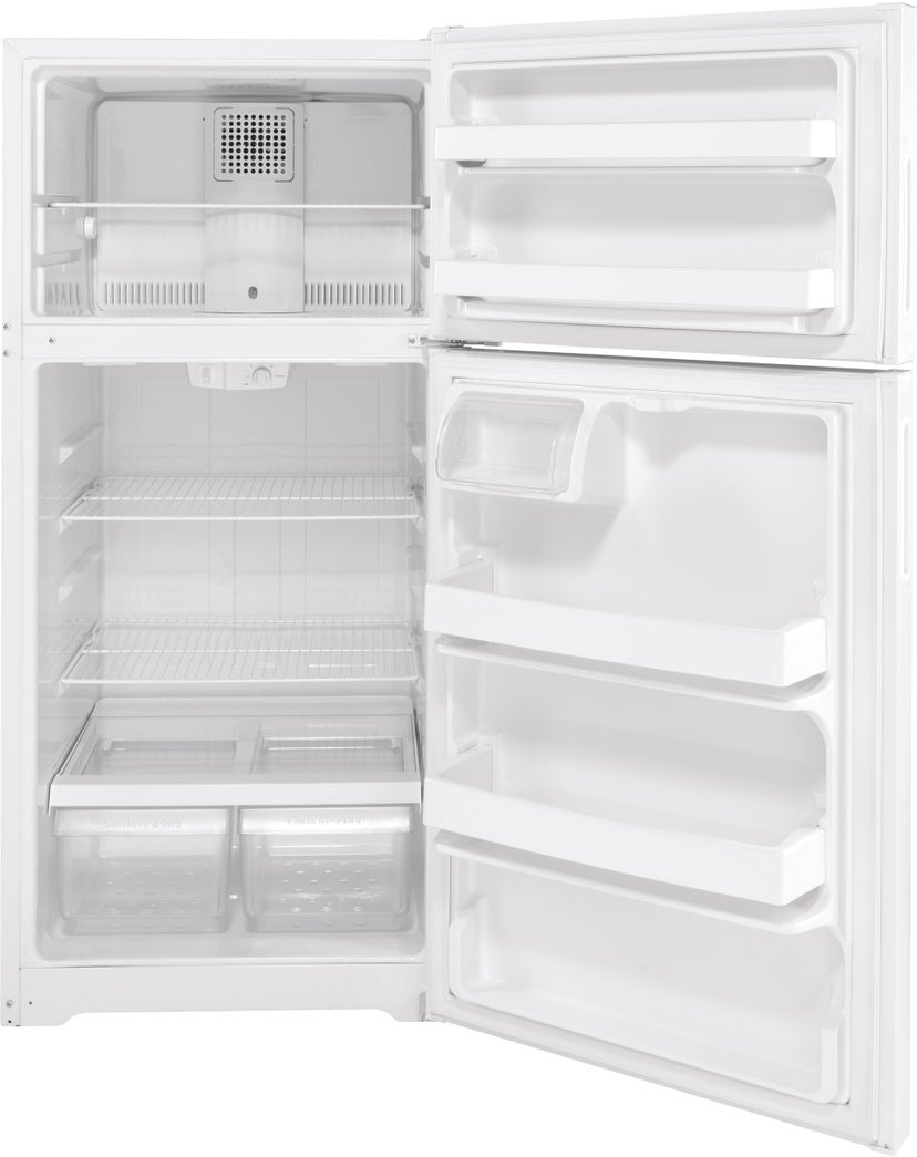 Hotpoint HPS16BTNRWW 15.6 Cu. Ft. Freestanding Top Freezer Refrigerator...