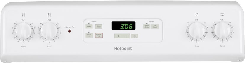 Hotpoint RBS360DMWW 30 Inch Freestanding Electric Range with 4 Coil El...