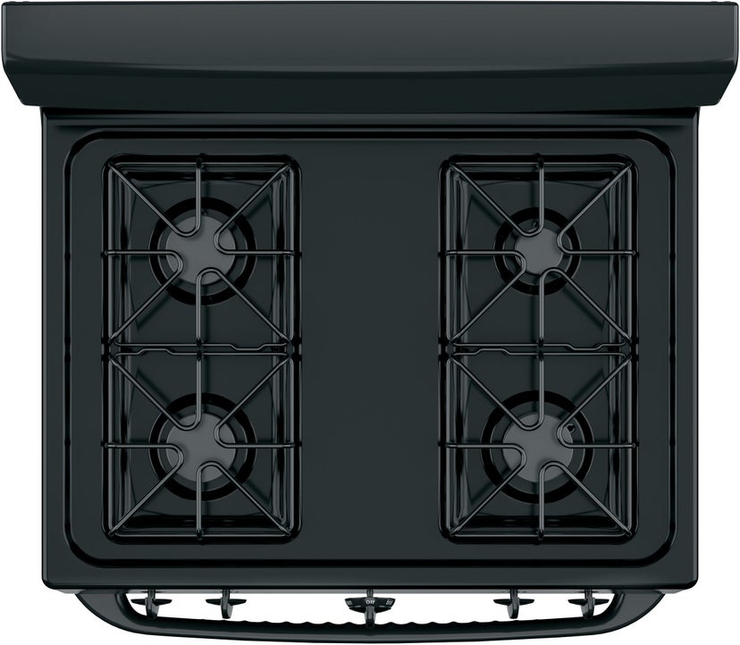 Hotpoint RGBS300DMBB 30 Inch Freestanding Gas Range with 4 Sealed Burne...