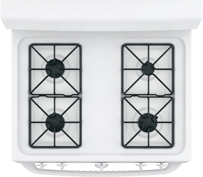 Hotpoint RGBS300DMWW 30 Inch Freestanding Gas Range with 4 Sealed Burne...