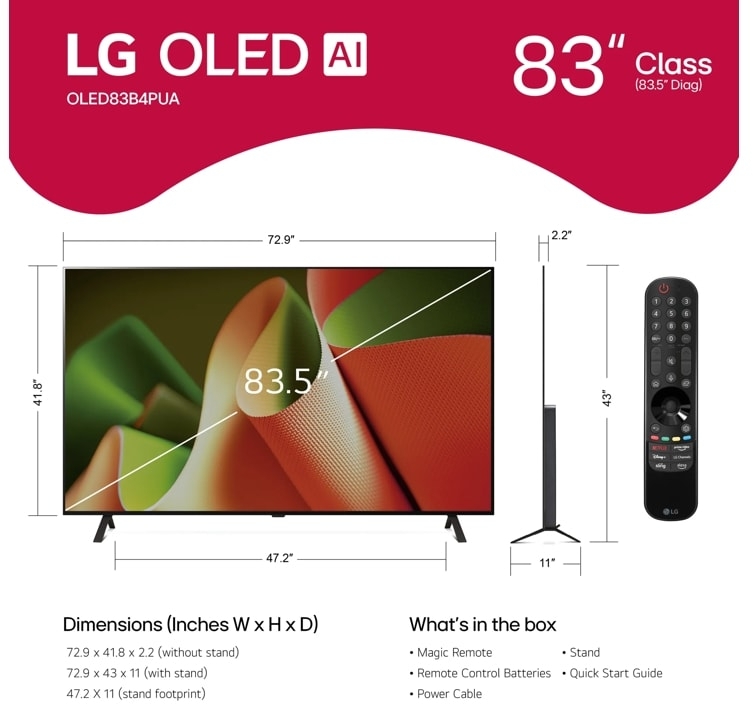 LG Electronics OLED83B4PUA 