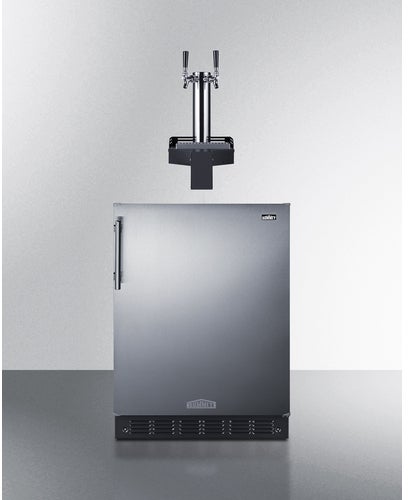 Summit SBC7BRSFLTWCFADA 24 Inch Wide Built-In Floating Tap Cold Brew Keger...