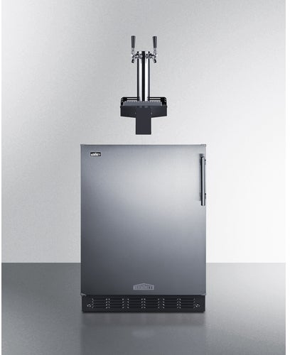 Summit SBC7BRSFLTWCFADALHD 24 Inch Wide Built-In Floating Tap Cold Brew Keger...