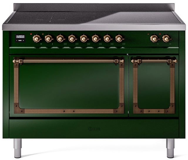 Ilve UNI486QNMPEGB Nostalgie II Noblesse 48 Inch Induction Range With...