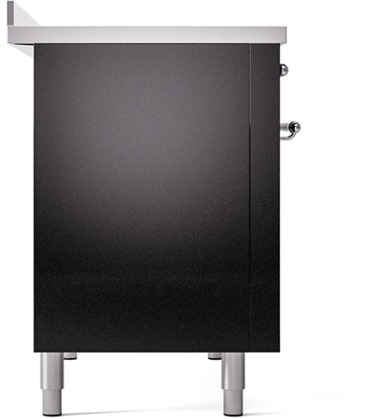 Ilve UNI486QNMPBKC Glossy Black With Chrome Knobs